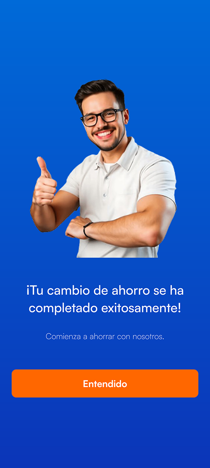 Alianza mobile banking app — payroll savings screen built by Zerocode